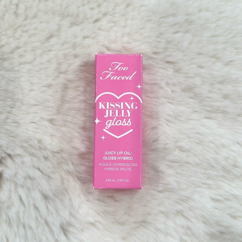 NIB Too Faced Kissing Jelly Gloss Oil/Gloss Hybrid Sour Watermelon